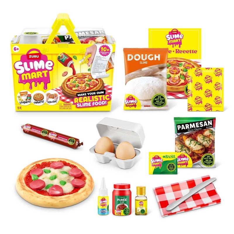 Slime Mart Series 1 Make Your Own Realistic Slime Food! Pizza Window Box DIY Kit (13 Pieces) - Image 2
